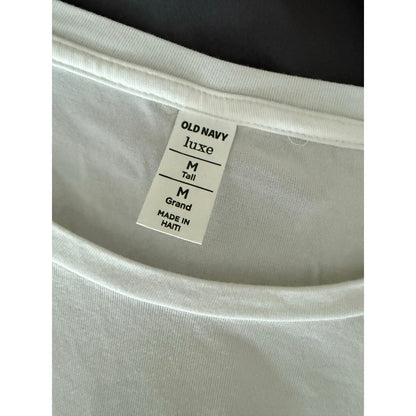 Old Navy Womens white tunic-M Tall