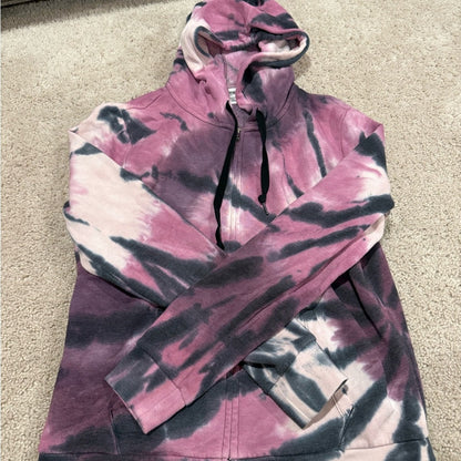 PINK Victoria's Secret Tie-Dye Hoodie - Purple and Black