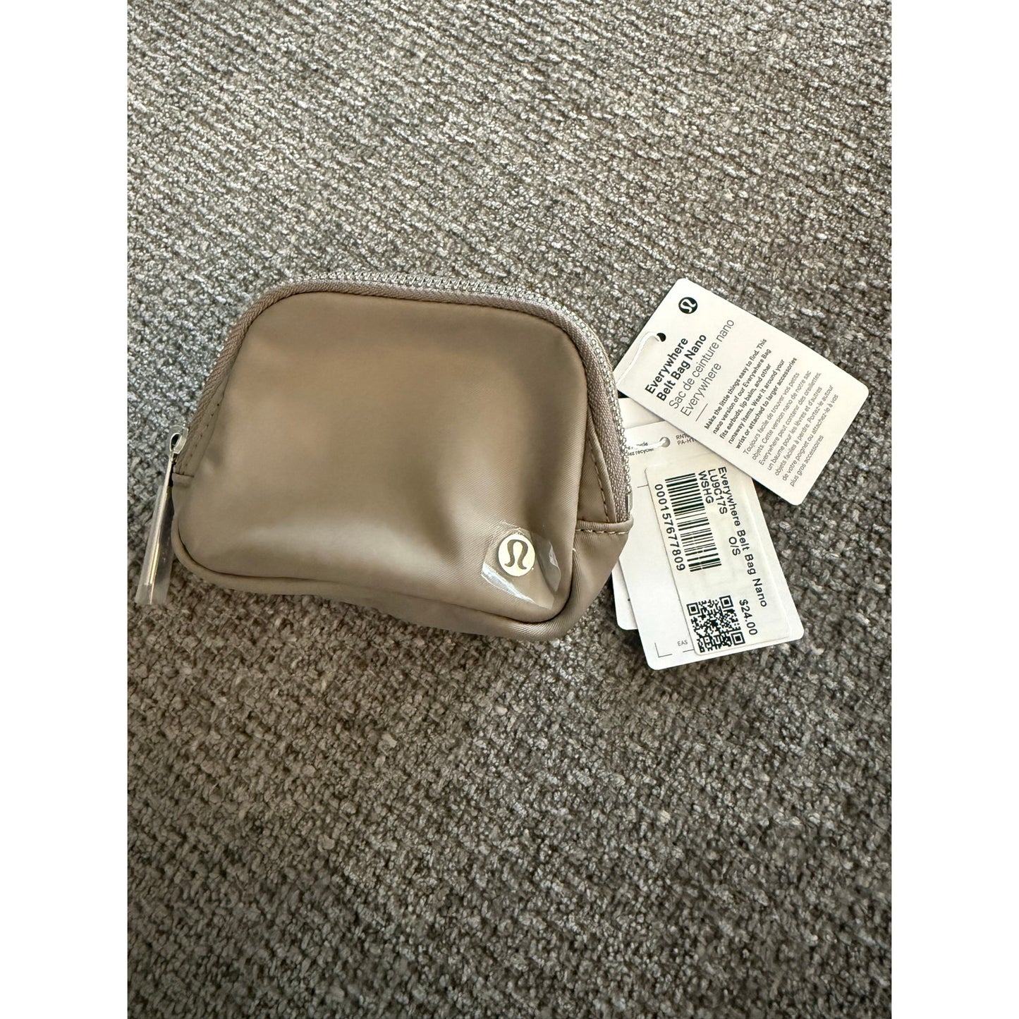 NWT Lululemon Everywhere Belt Bag Nano- Warm Ash Grey