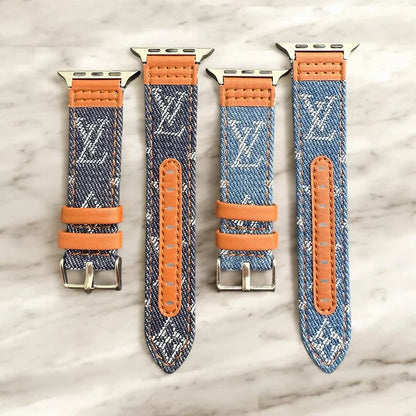 Lainey Denim/Vegan Leather Band