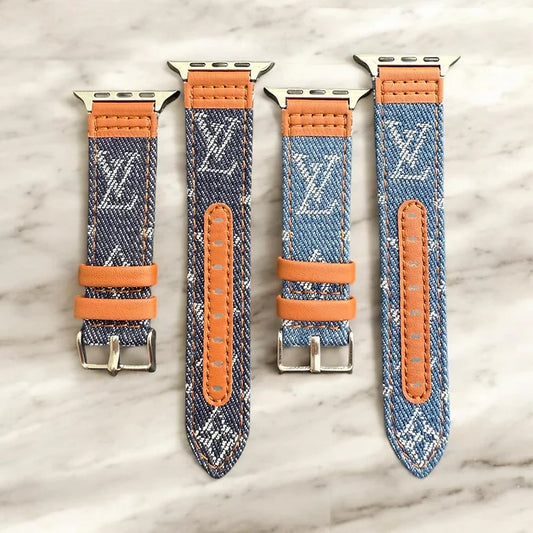 Lainey Denim/Vegan Leather Band