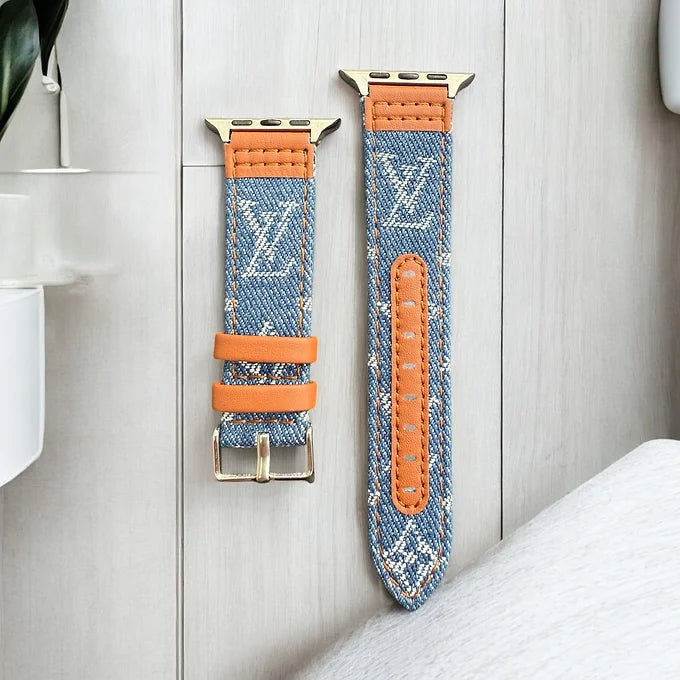 Lainey Denim/Vegan Leather Band