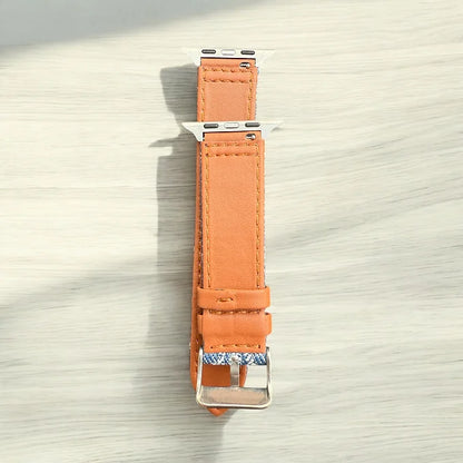 Lainey Denim/Vegan Leather Band