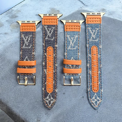 Lainey Denim/Vegan Leather Band