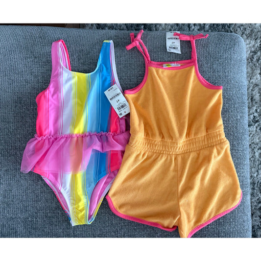 New Girls Swim Bundle-4T Retail $62
