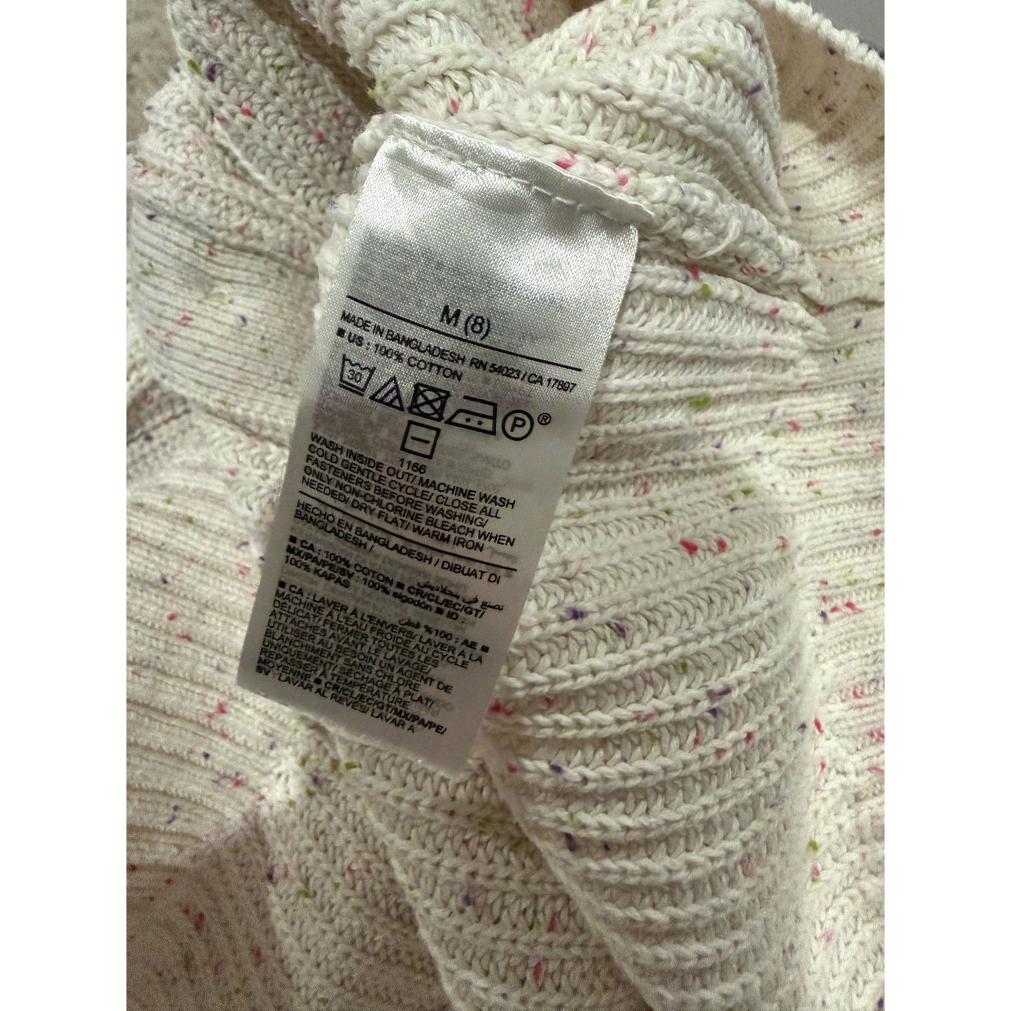 Girls Old Navy Cardigan Cream- M 8