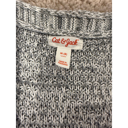 Girls Cat & Jack Cardigan Grey- M 8