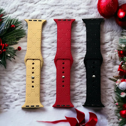 Gavin Engraved Silicone Apple Watch Bands
