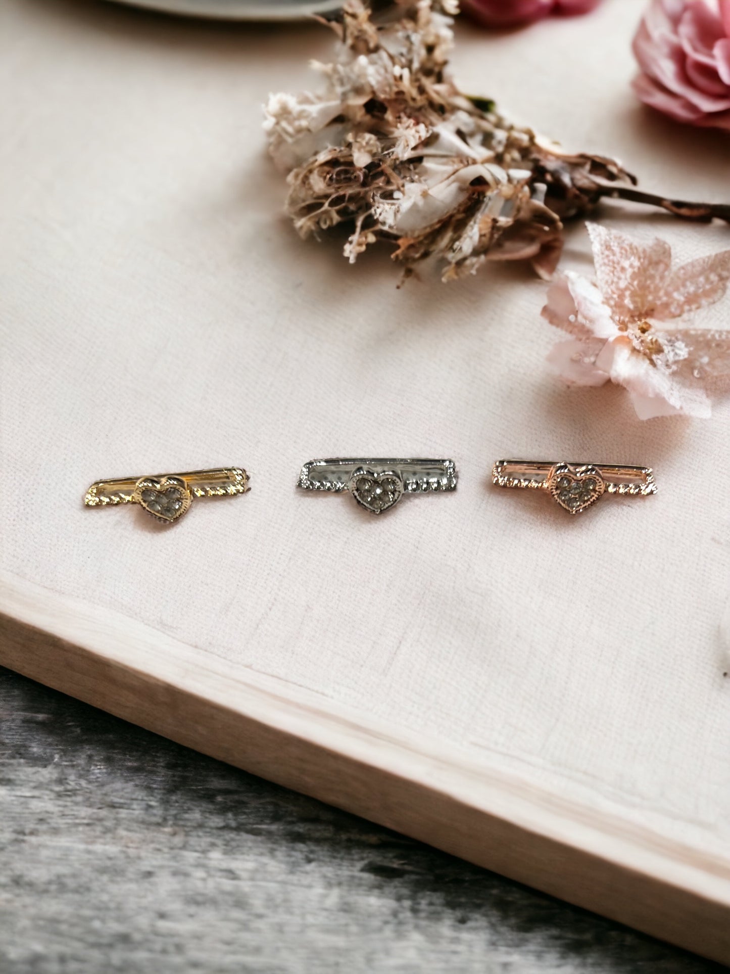 Rhinestone Heart Watch Band Charm