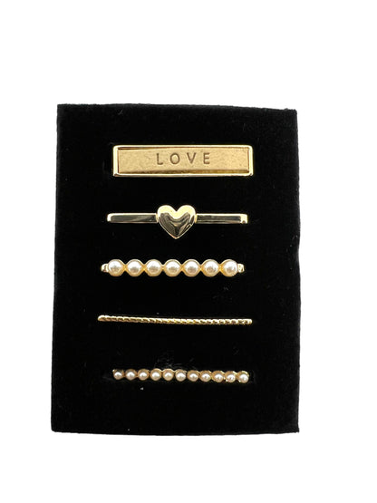 5 Piece Love N Pearls Watch Charm Set