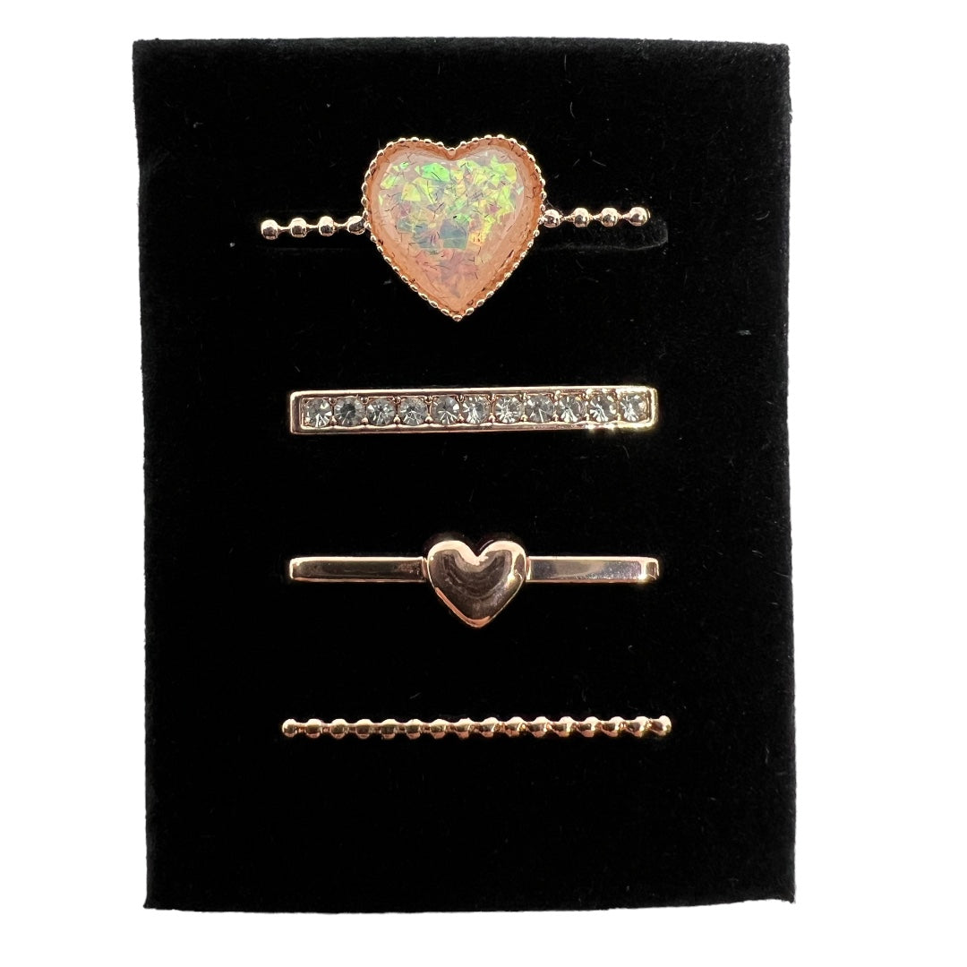 4 Piece Hearts Watch Charm Set