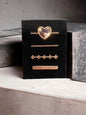 4 Piece Rose Gold Heart Watch Band Charm Set