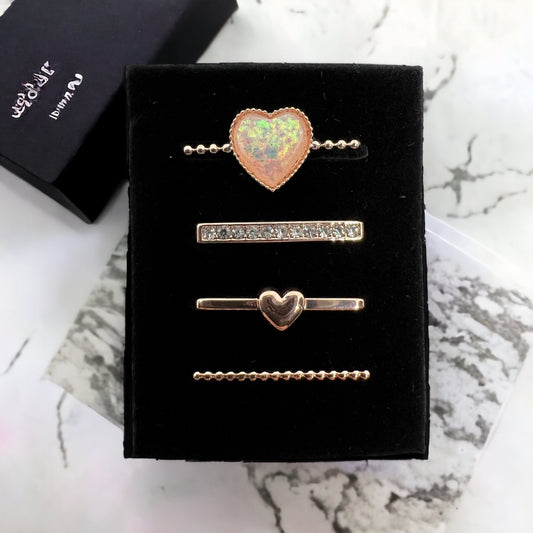 $3 4 Piece Hearts Watch Charm Set