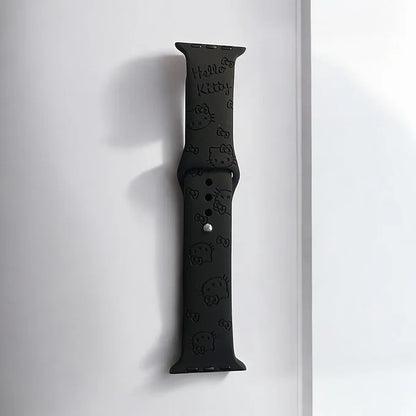 Lexi Kitty Engraved Apple Watch Band- Black 42/44/45/49 ML