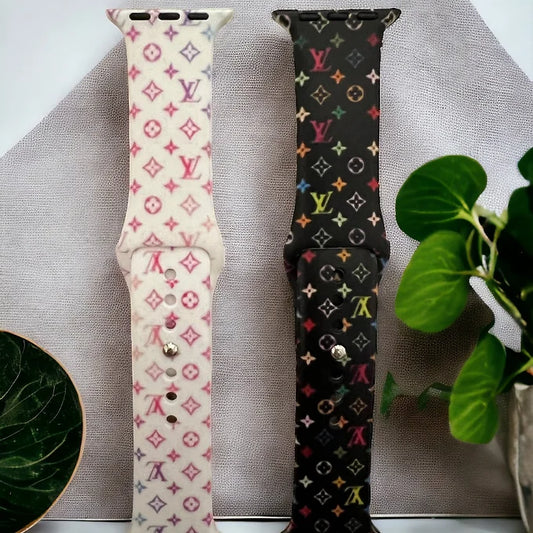 Multi-Color Printed Silicone Apple Watch Bands