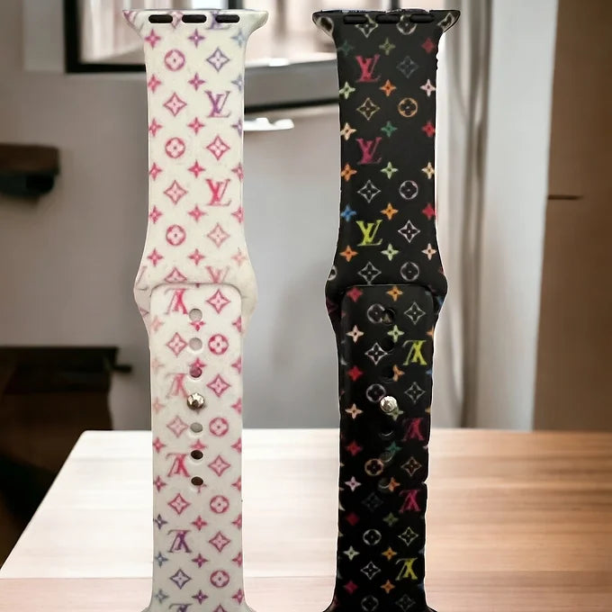 Multi-Color Printed Silicone Apple Watch Bands