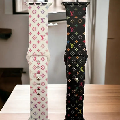 Multi-Color Printed Silicone Apple Watch Bands