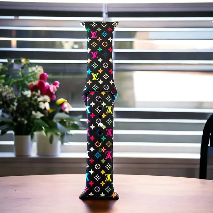Multi-Color Printed Silicone Apple Watch Bands