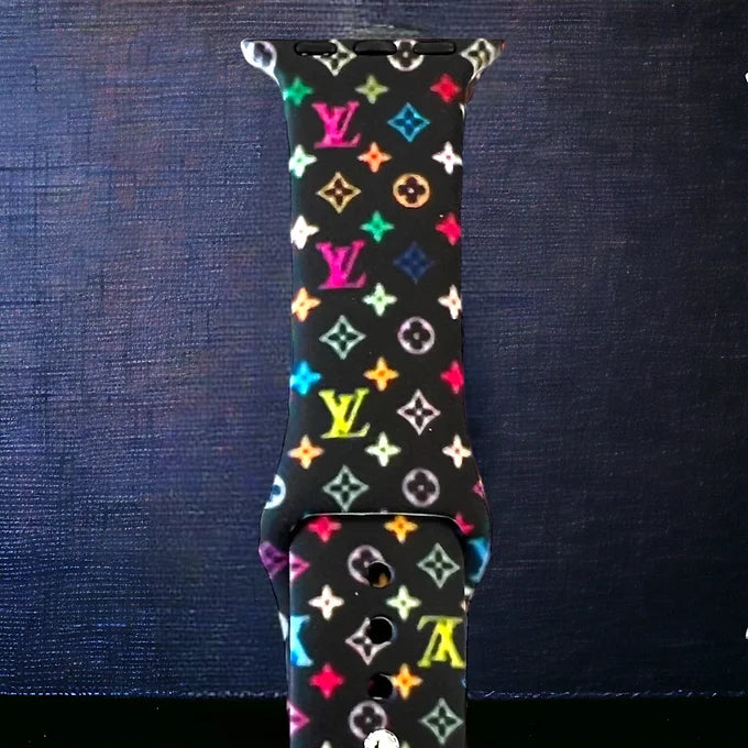 Multi-Color Printed Silicone Apple Watch Bands