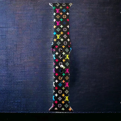 Multi-Color Printed Silicone Apple Watch Bands