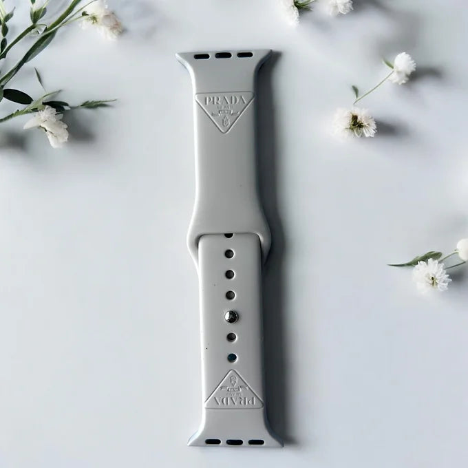 Presley Solid Engraved Silicone Apple Watch Bands