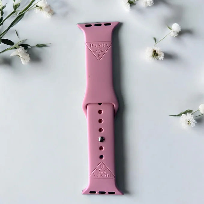 Presley Solid Engraved Silicone Apple Watch Bands