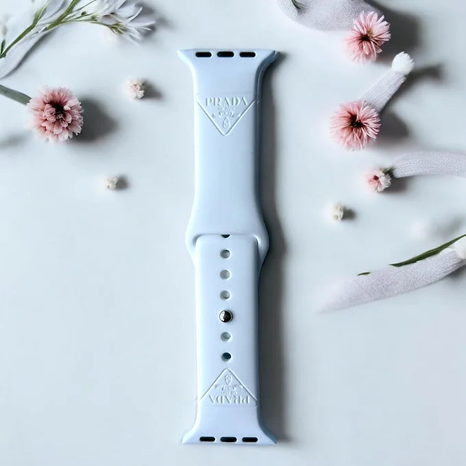 Presley Solid Engraved Silicone Apple Watch Bands