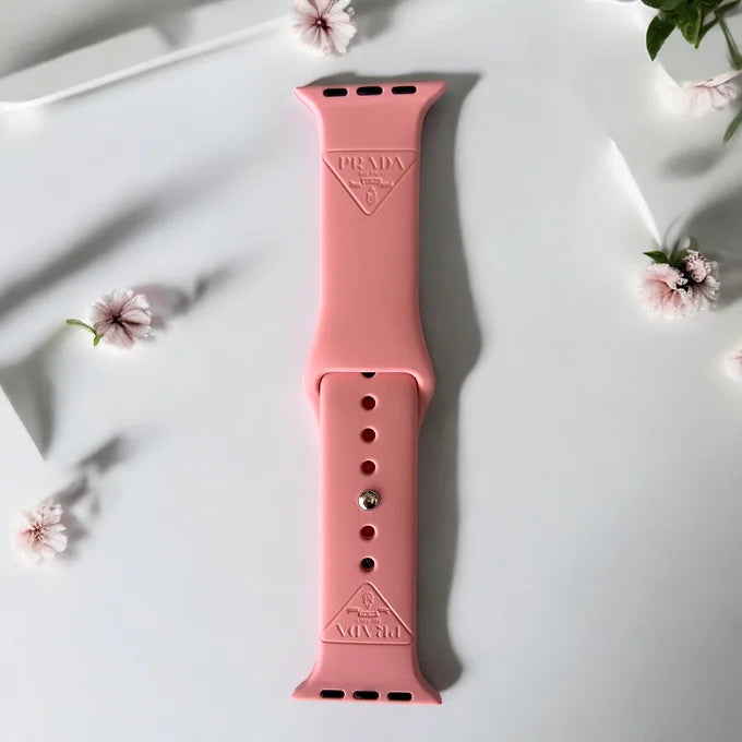 Presley Solid Engraved Silicone Apple Watch Bands