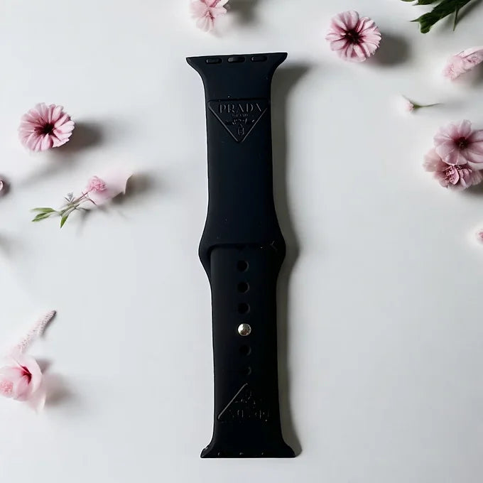 Presley Solid Engraved Silicone Apple Watch Bands