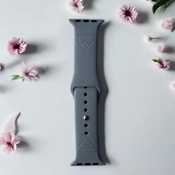 Presley Solid Engraved Silicone Apple Watch Bands