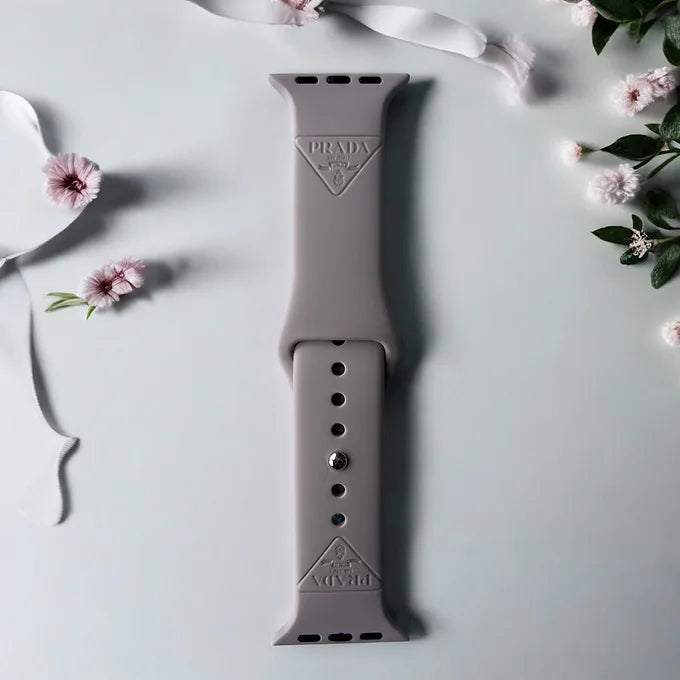 Presley Solid Engraved Silicone Apple Watch Bands