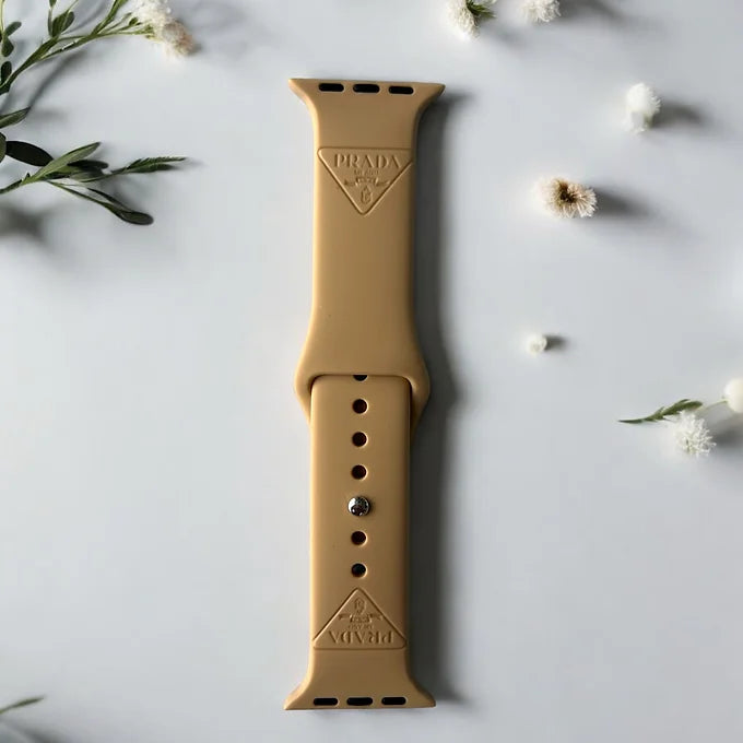 Presley Solid Engraved Silicone Apple Watch Bands