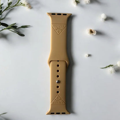 Presley Solid Engraved Silicone Apple Watch Bands